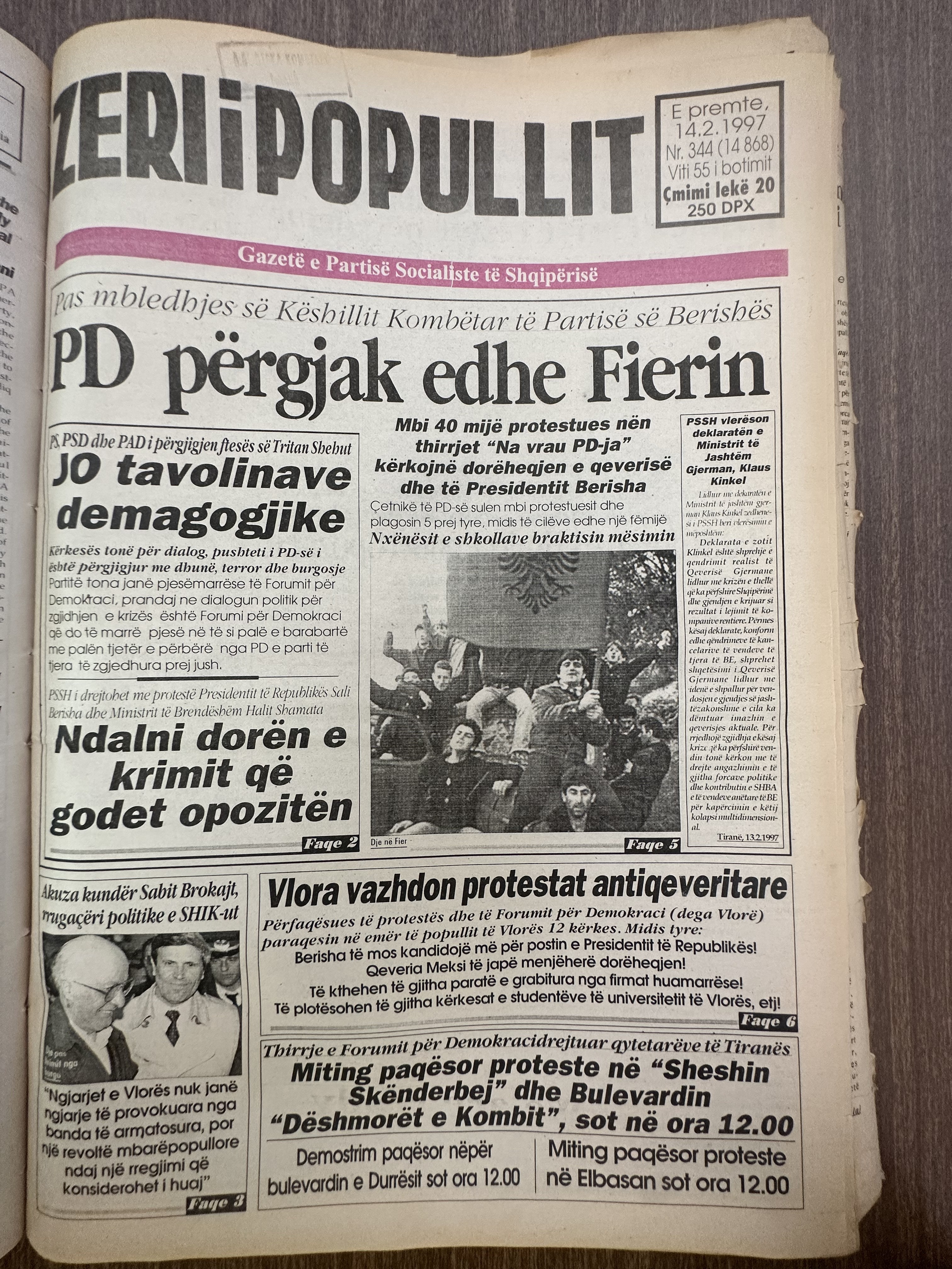 Zëri i Popullit 1997-02-14